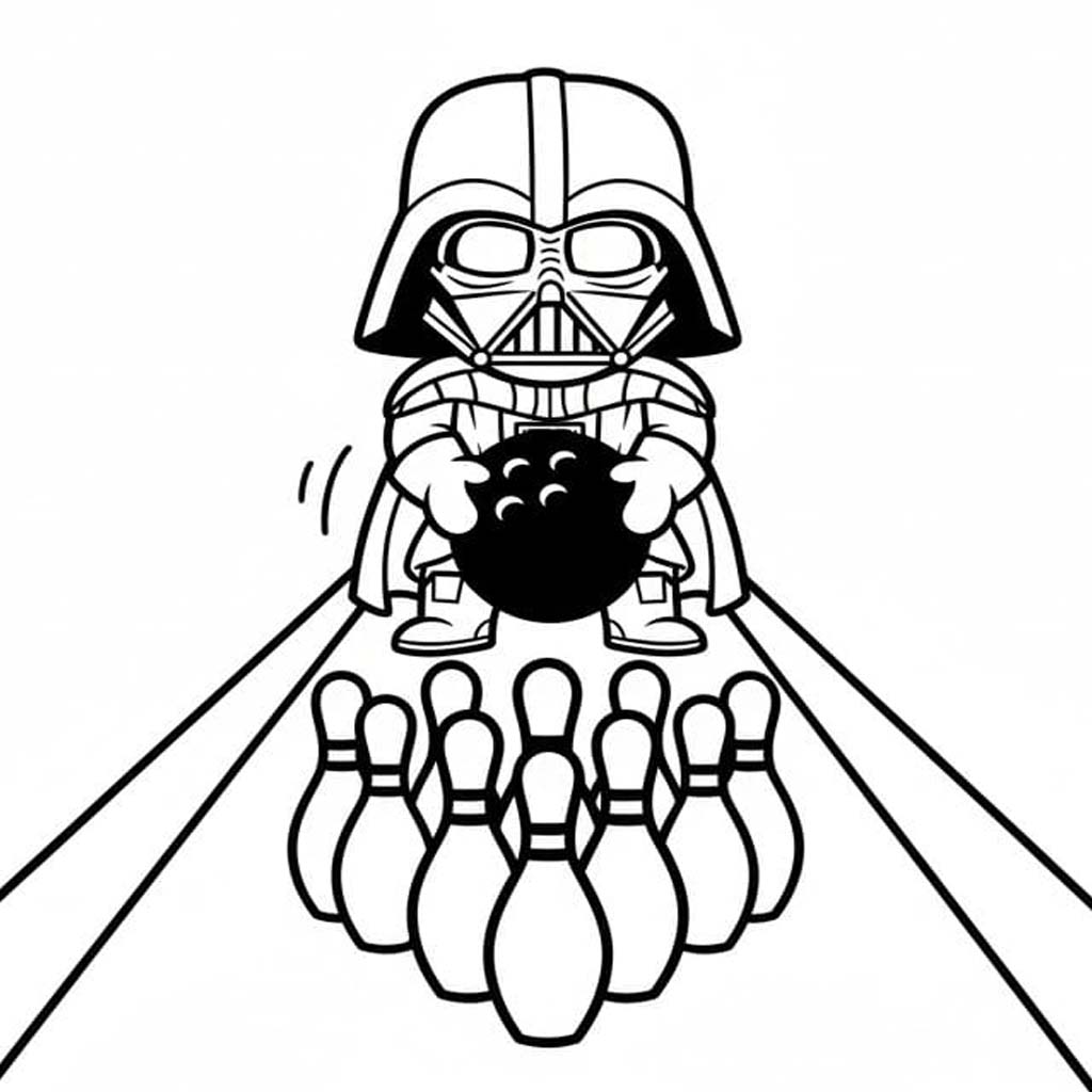 描く ダース・ベイダー ぬりえ