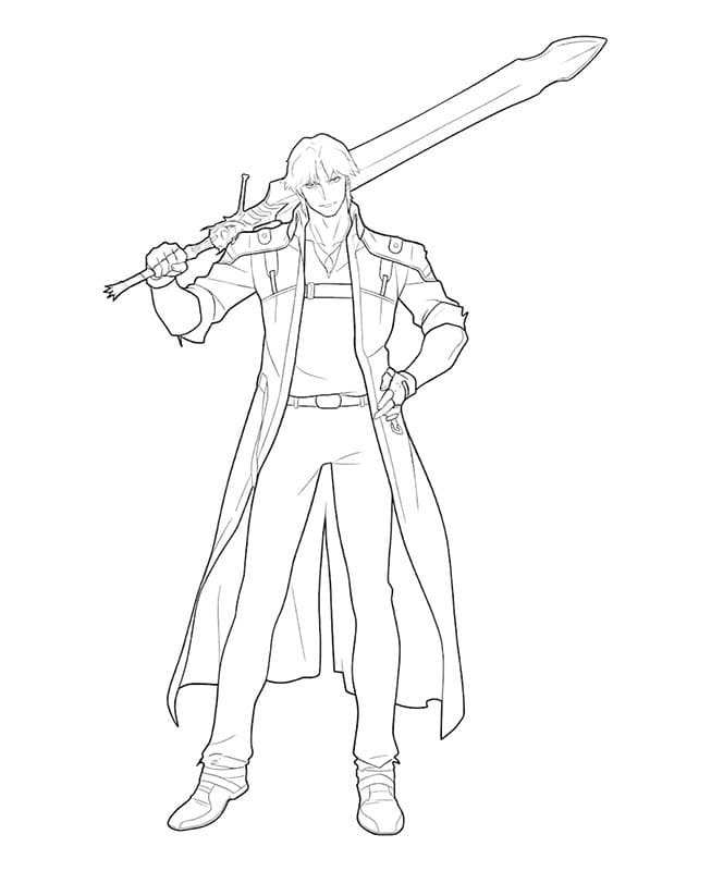 描く デビルメイクライ ぬりえ