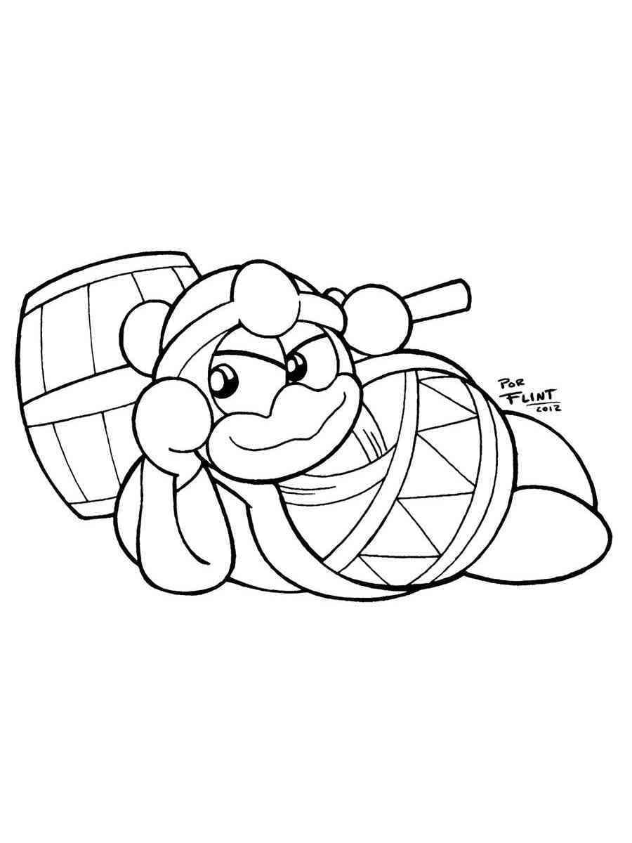 描くデデデ大王 簡単 ぬりえ