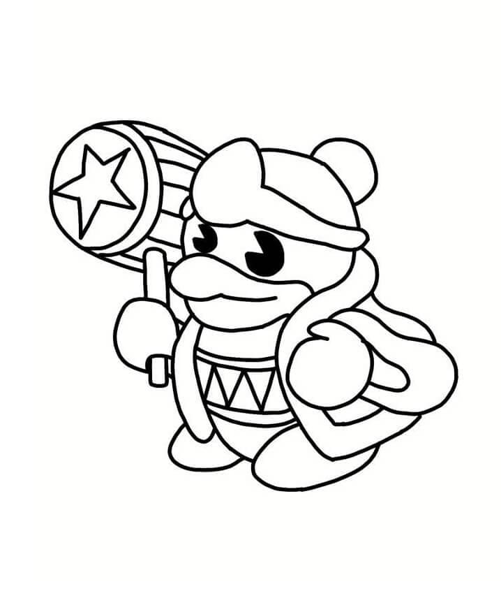 描くデデデ大王 無料 ぬりえ