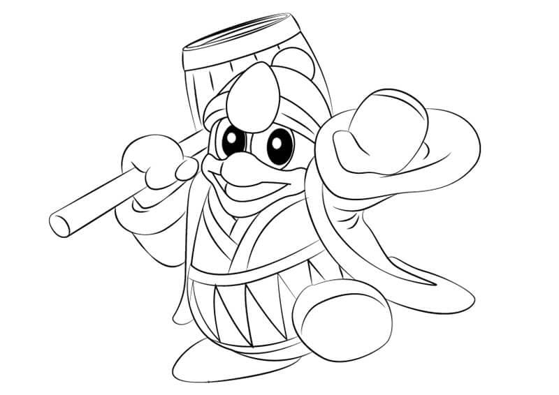 描くデデデ大王 ぬりえ