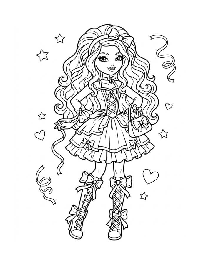 描く エバー・アフター・ハイ ぬりえ