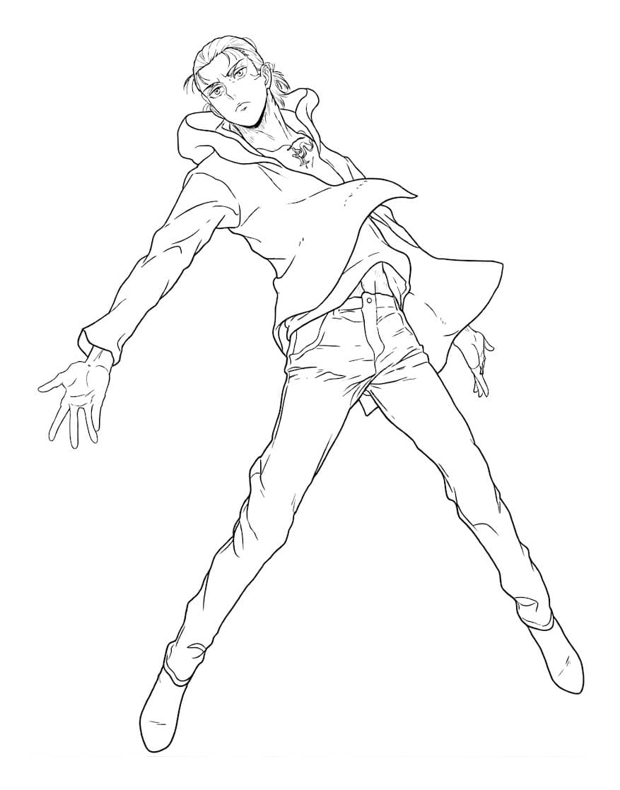 描く エレン・イェーガー ぬりえ