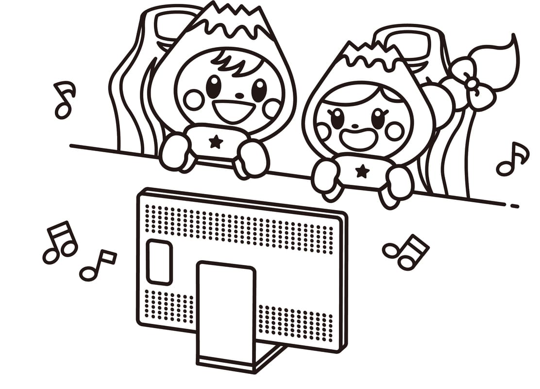 描く ふじっぴー ぬりえ