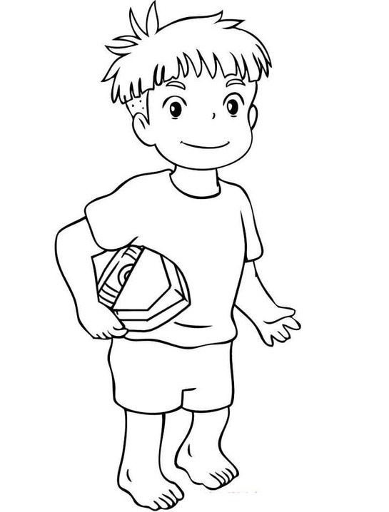 描く崖の上のポニョ無料 ぬりえ
