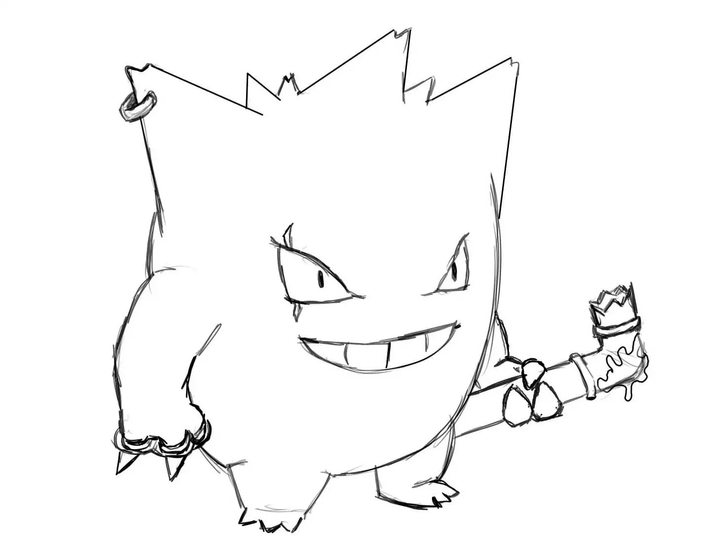 描く ゲンガー ぬりえ
