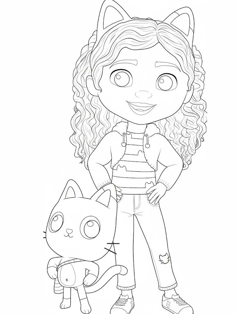 描く ギャビーのドールハウス ぬりえ