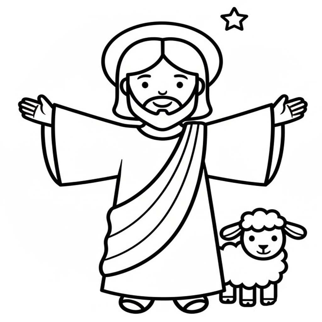 描く イエス ぬりえ
