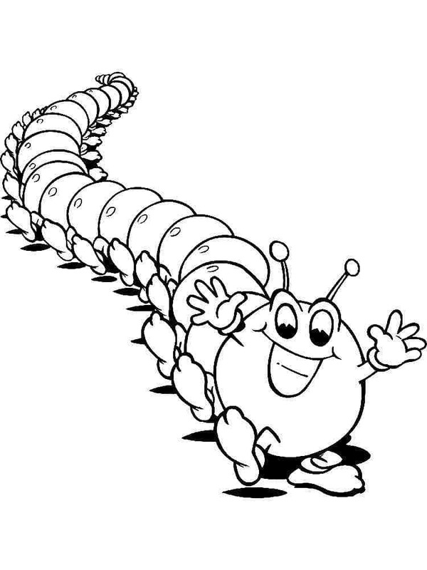 描く イモムシ ぬりえ