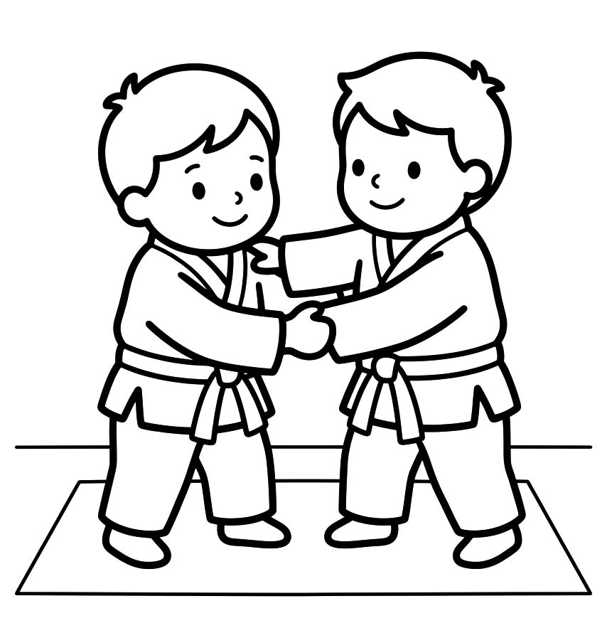 描く 柔道 ぬりえ