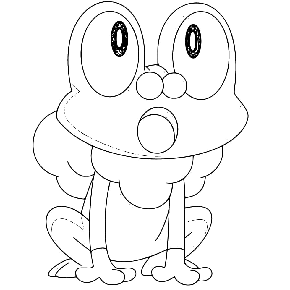 描くケロマツ ぬりえ