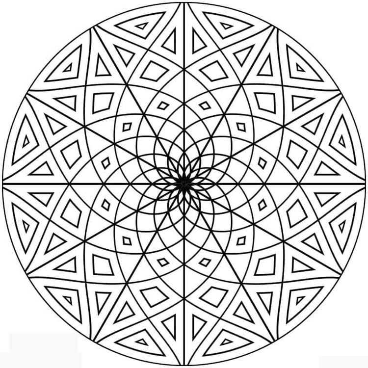 描く幾何学的な 印刷可能 ぬりえ