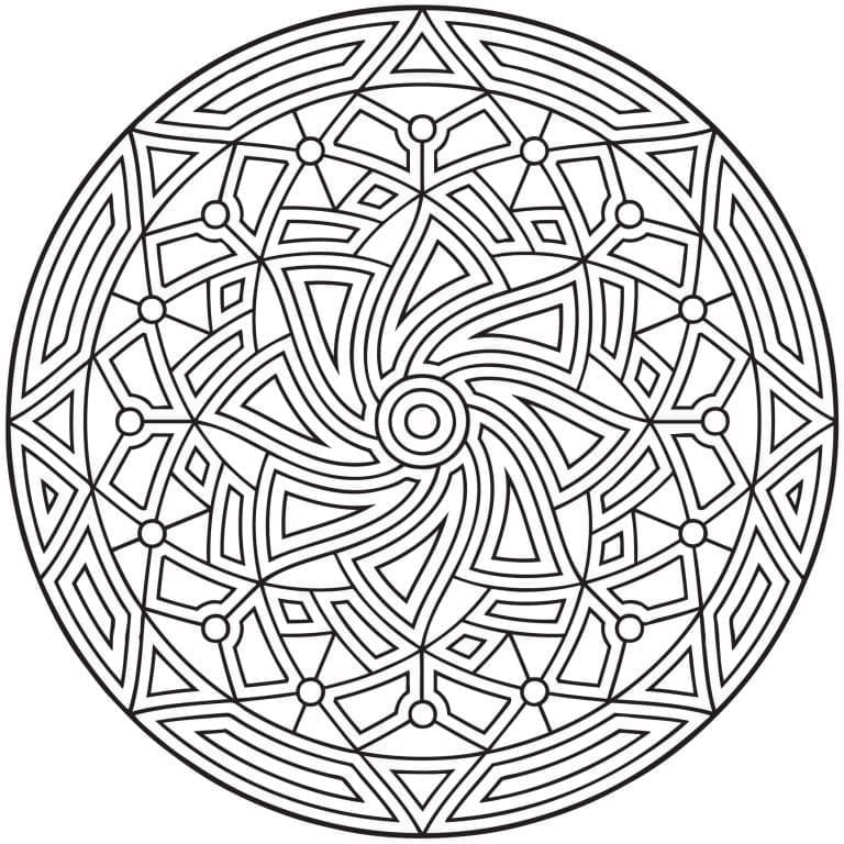描く幾何学的な 簡単 ぬりえ