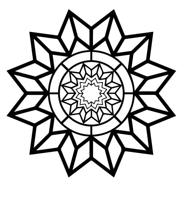 描く幾何学的な 子供でも簡単 ぬりえ