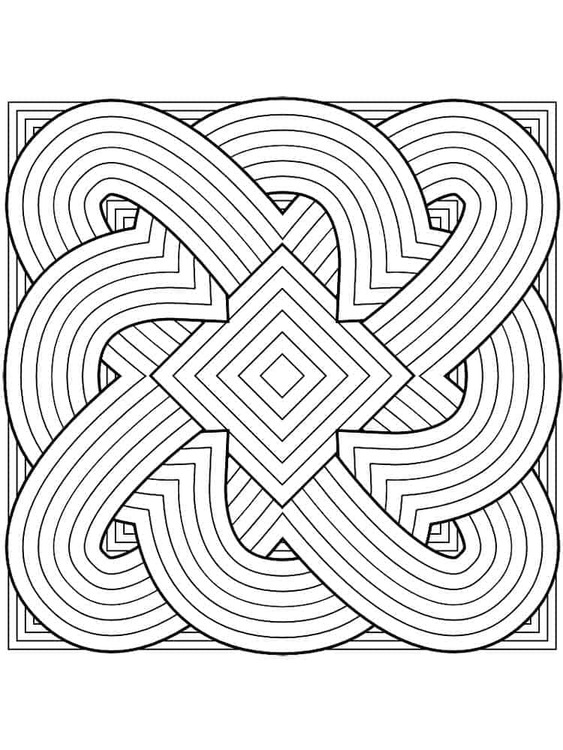 描く幾何学的な 無料 ぬりえ