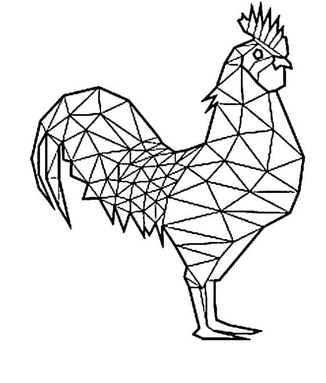 描く幾何学的な 単純 ぬりえ