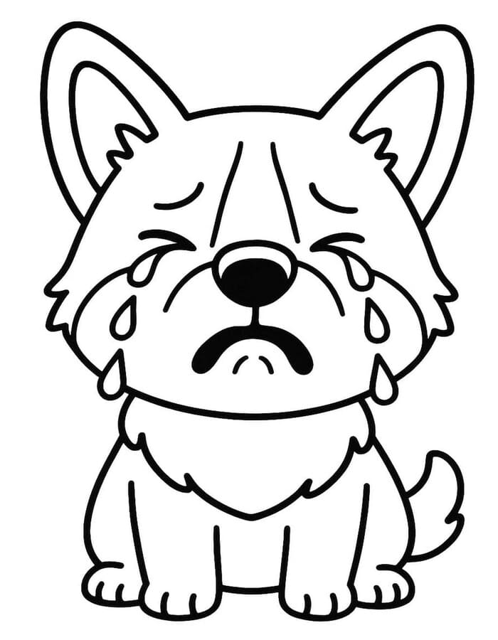 描く コーギー ぬりえ