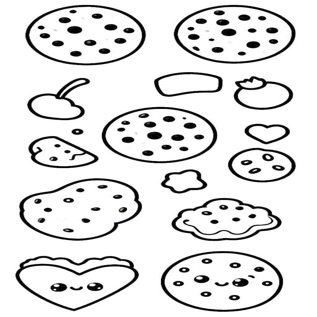 描く クッキー 印刷可能 ぬりえ