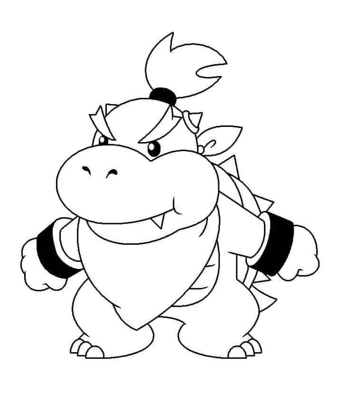 描く クッパJr ちび ぬりえ