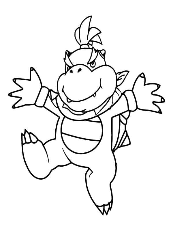 描く クッパJr 無料 ぬりえ