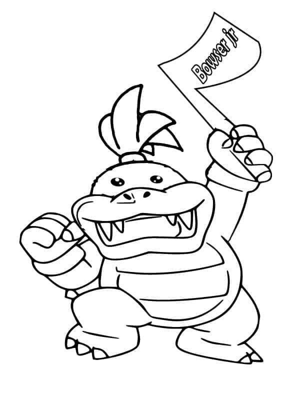 描く クッパJr ぬりえ