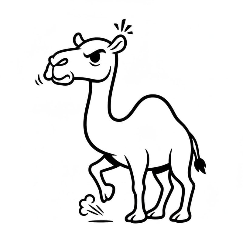 描く キャメル ぬりえ