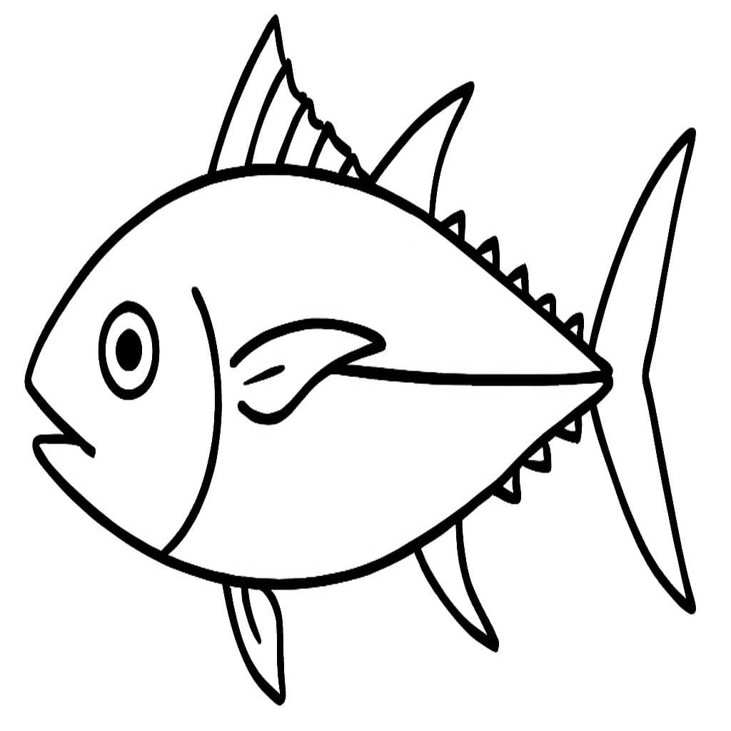 描く マグロ ぬりえ