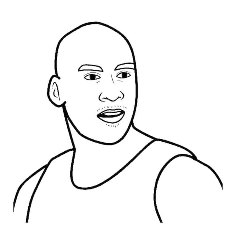 描く マイケル・ジョーダン ぬりえ
