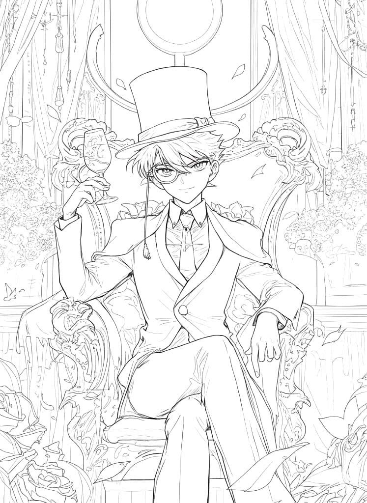 描く まじっく快斗 ぬりえ