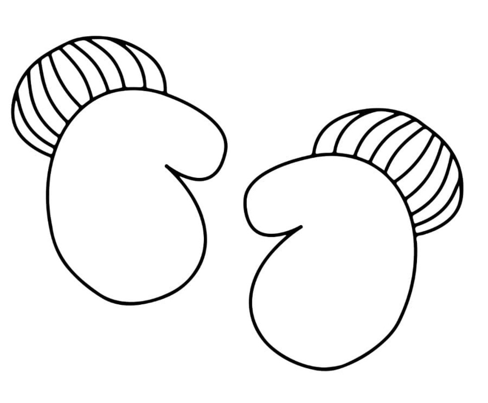 描く ミトン ぬりえ