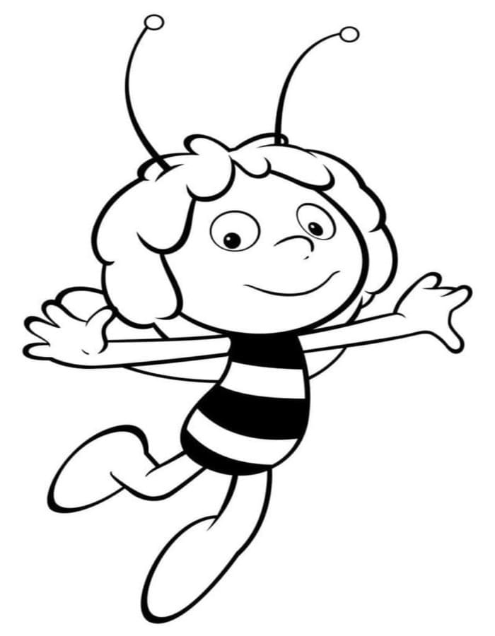 描く みつばちマーヤの冒険 ぬりえ