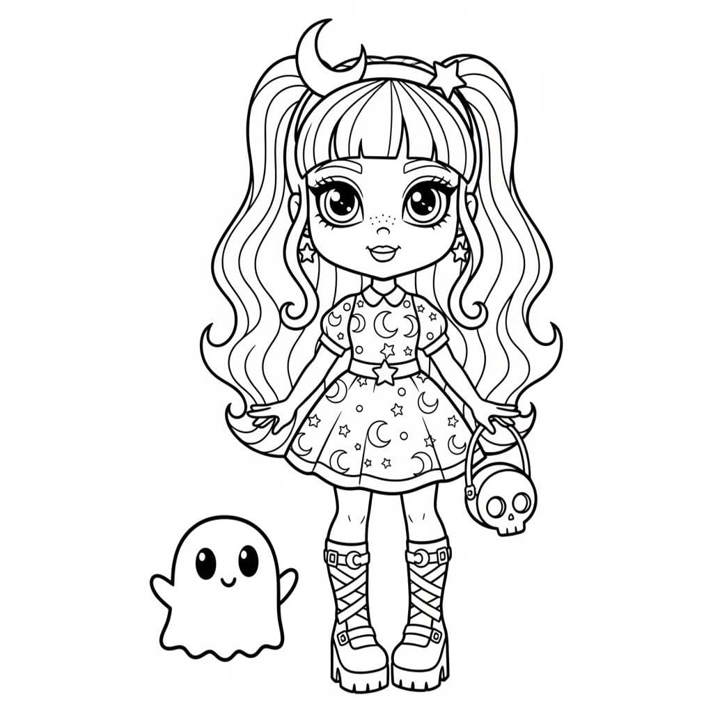 描く モンスター・ハイ ぬりえ