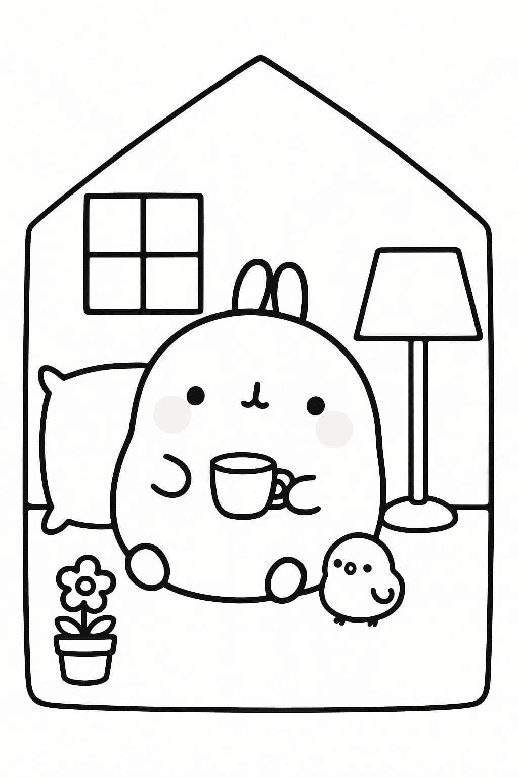 描く モラン ぬりえ