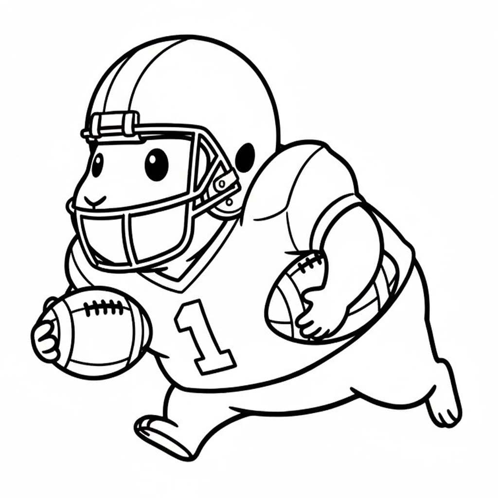 描くモルモット ぬりえ