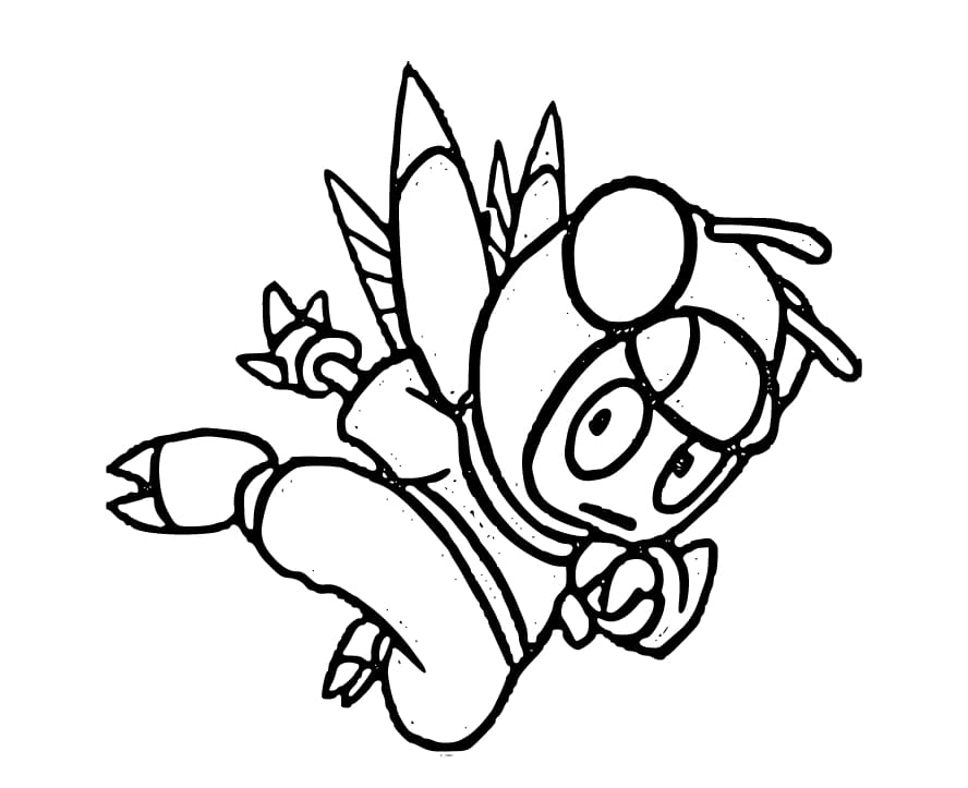 描くムシ忍 画像 ぬりえ