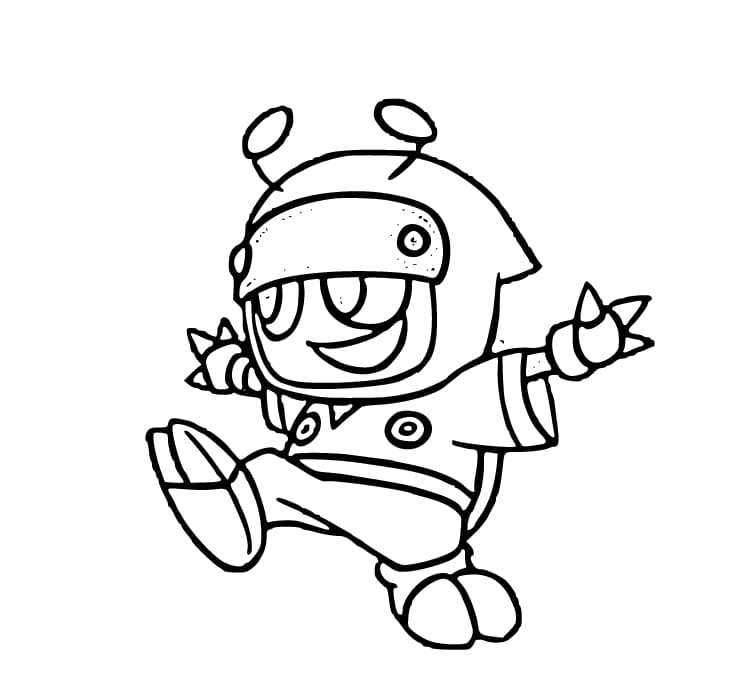 描くムシ忍 基本的な ぬりえ