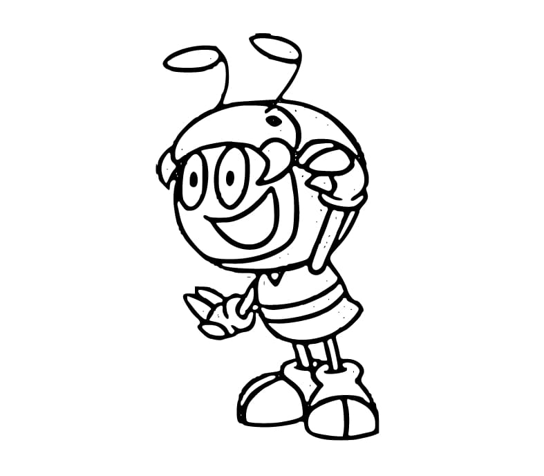 描くムシ忍 子供にとってシンプル ぬりえ