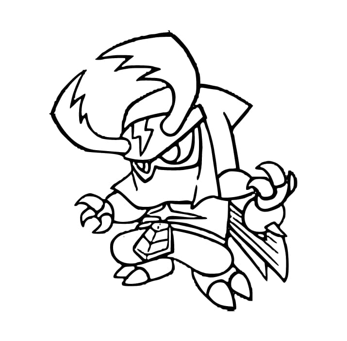 描くムシ忍 とてもクール ぬりえ