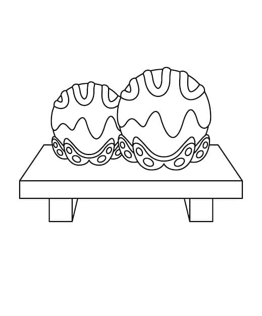 描く二 たこ焼き ぬりえ