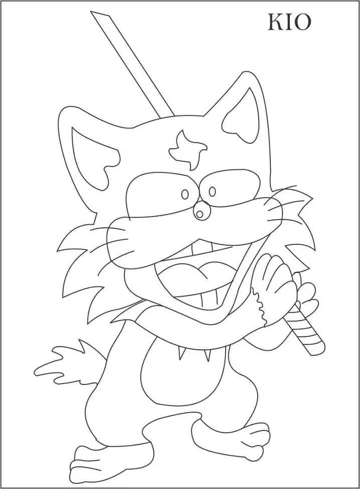 描く 忍者ハットリくん 簡単 ぬりえ