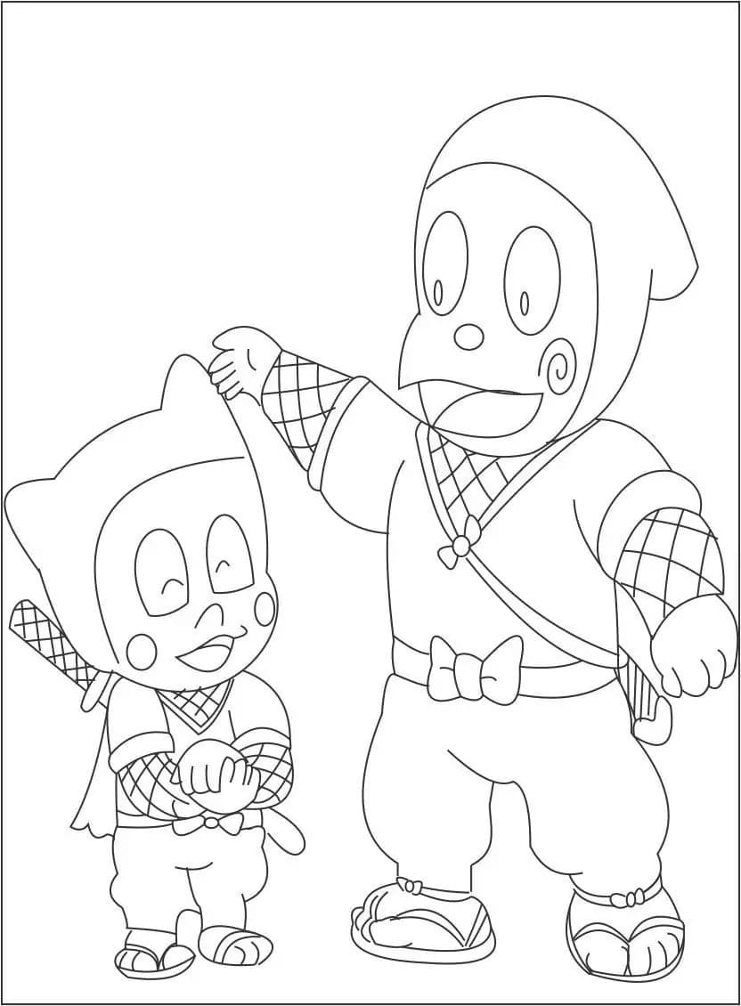 描く 忍者ハットリくん ぬりえ