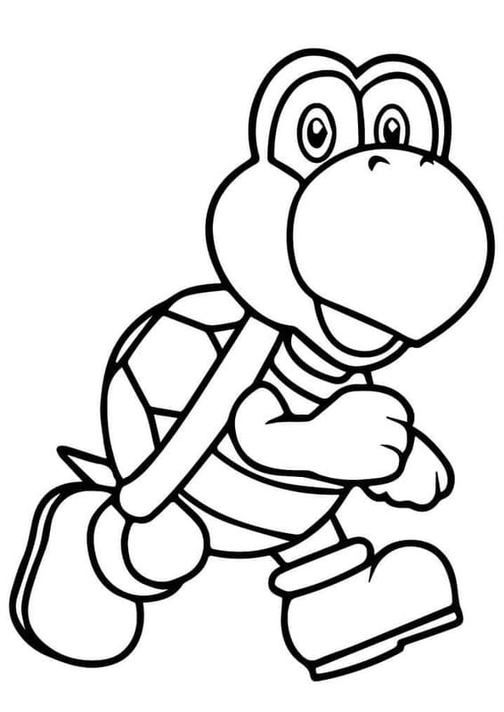 描く ノコノコ 基本的な ぬりえ