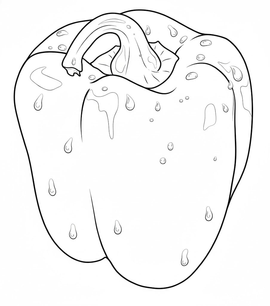 描く ピーマン ぬりえ