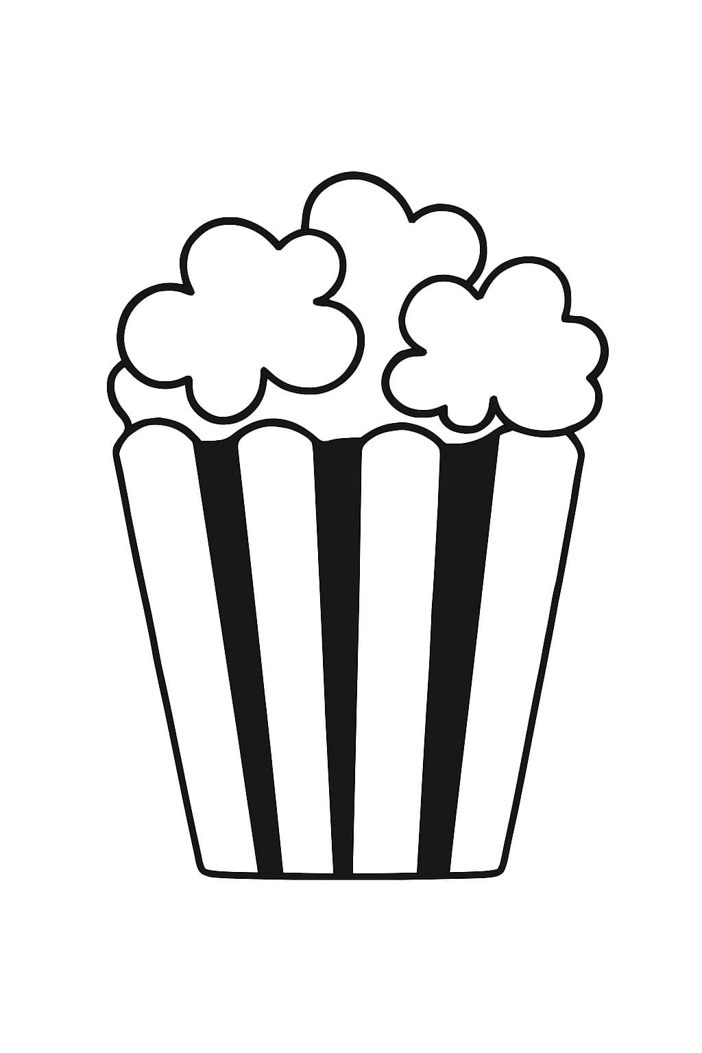 描く ポップコーン ぬりえ