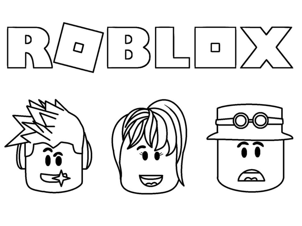 描くRoblox 印刷可能 ぬりえ