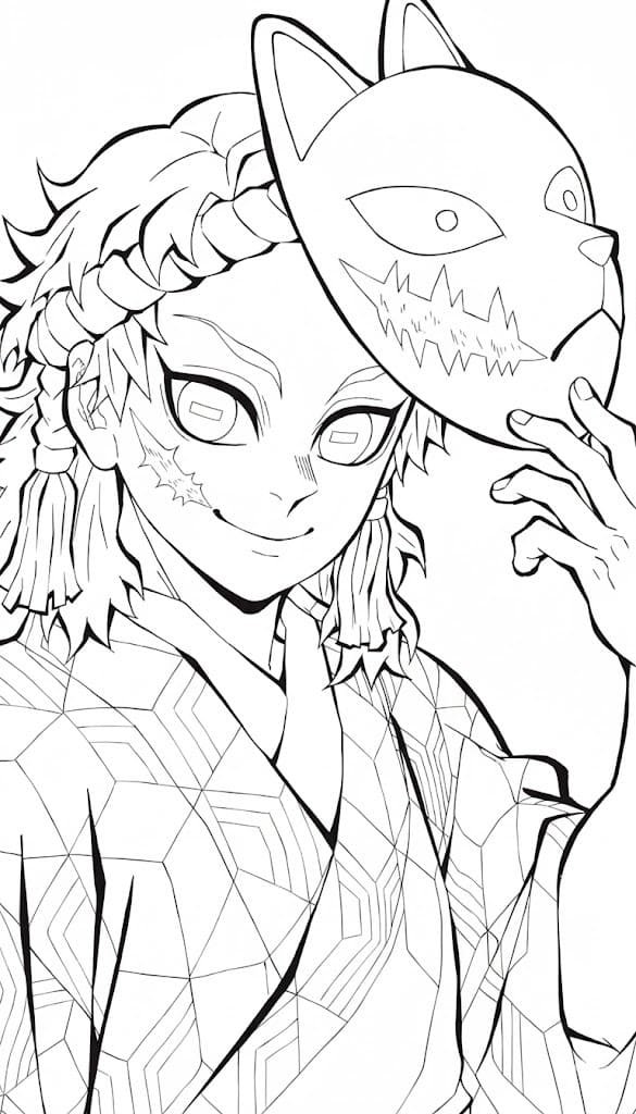 描く 錆兎 ぬりえ