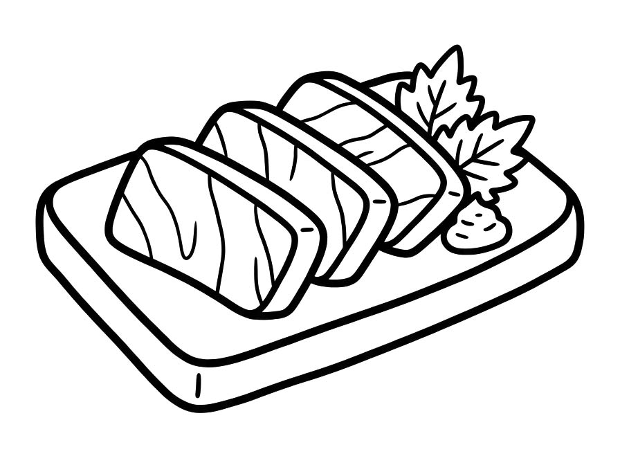描く 刺身 ぬりえ