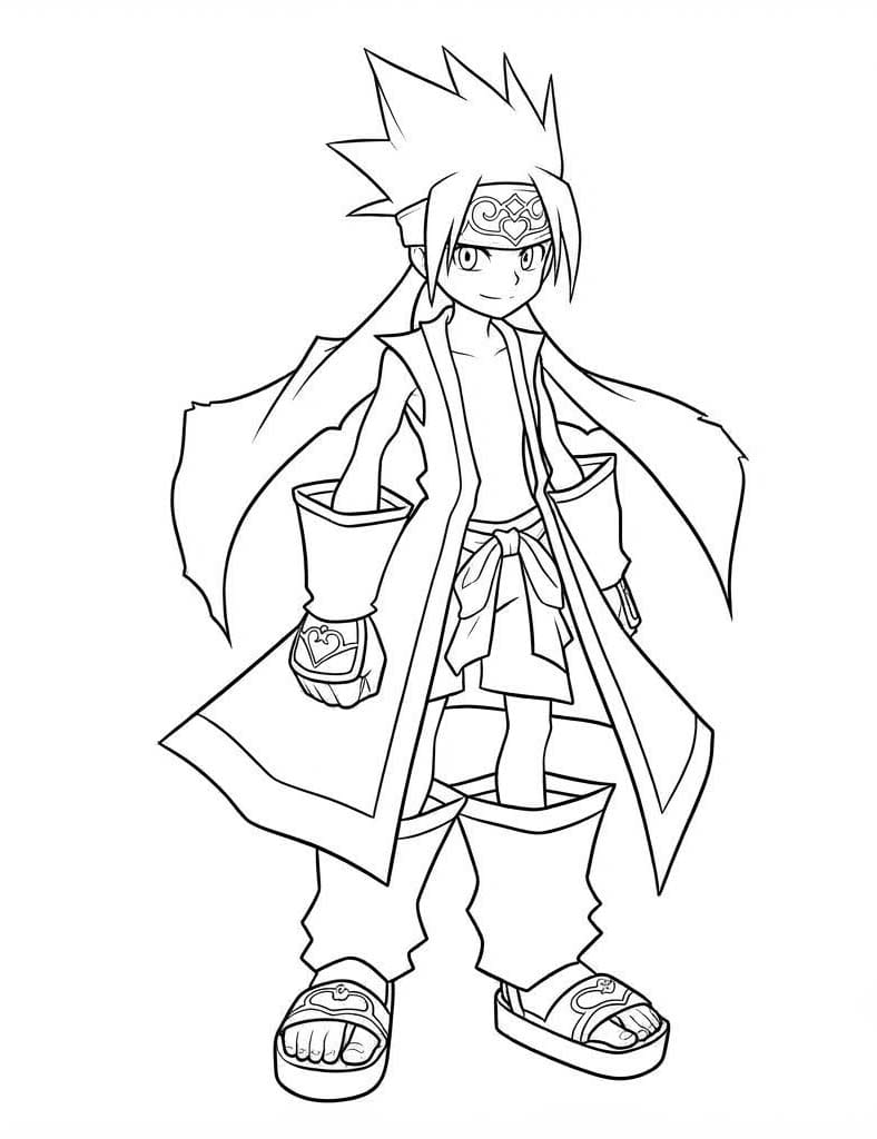 描く シャーマンキング ぬりえ