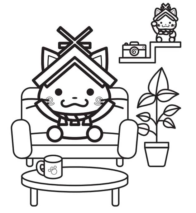 描く しまねっこ ぬりえ