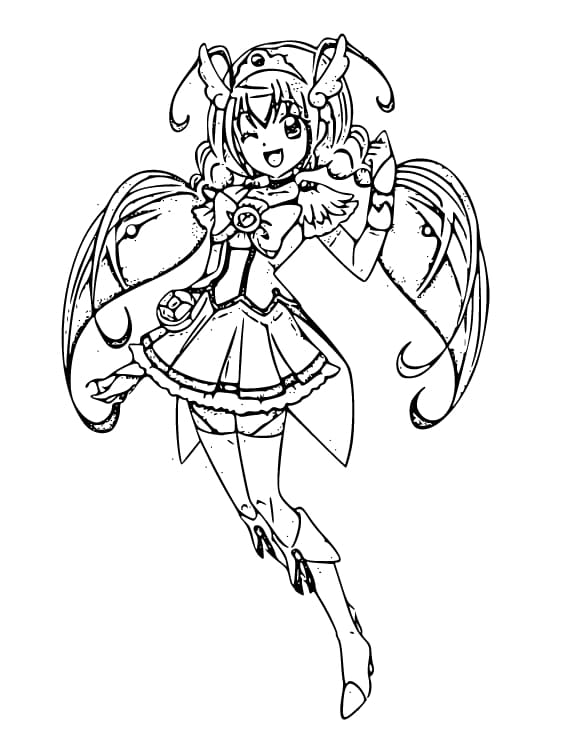 描く スマイルプリキュア 印刷可能 ぬりえ